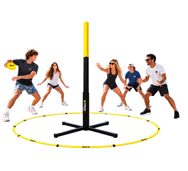 It's just a pole, do you just toss the disc at it?
